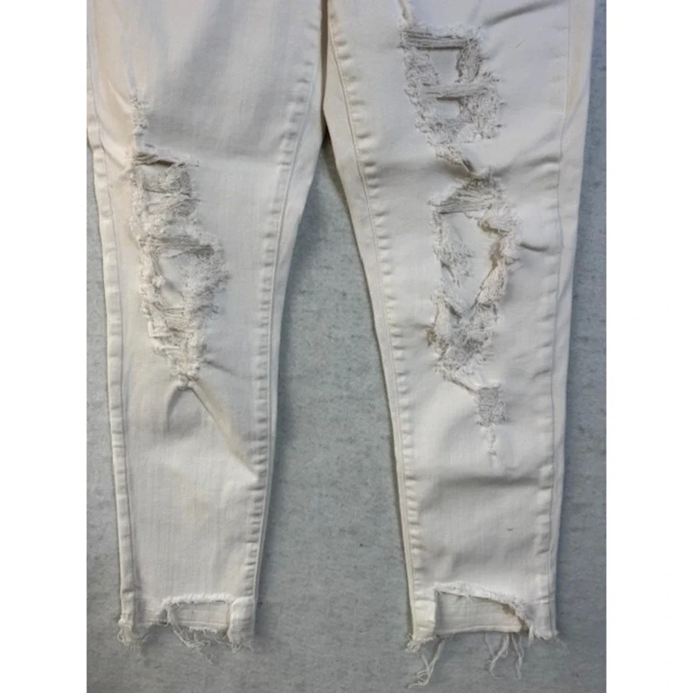 American Eagle Jeans 12‎ Super Hi-Rise Jegging Crop Next Level Stretch White